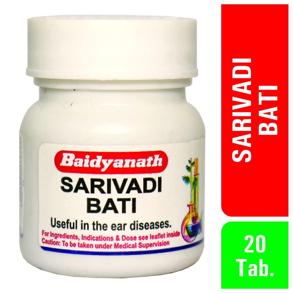 Baidyanath Asli Ayurved Sarivadi Bati 20 Tablets X Pack of 2 | Herbal Ayurvedic Supplement for Daily Wellness