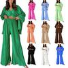 2024 European & American Women's Autumn Cotton-Linen Commuter Suit: Loose Jacket & Pants Set