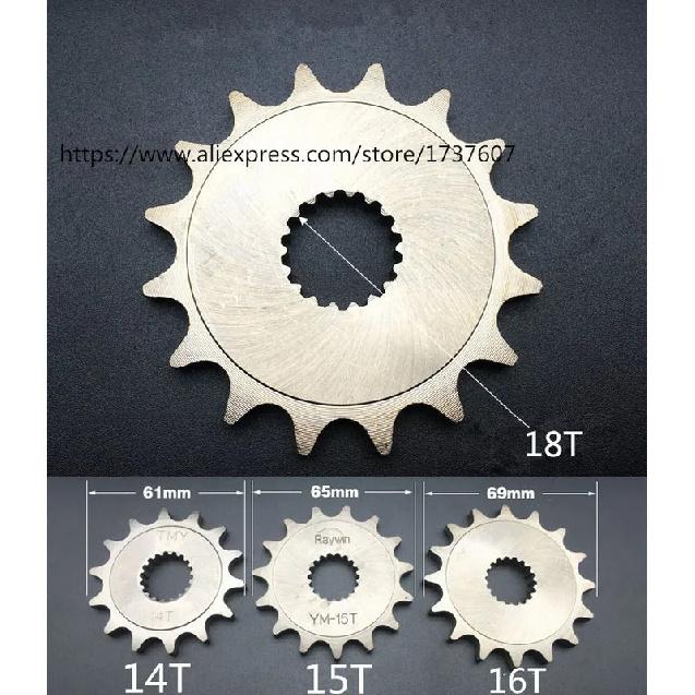 1pcs Motorcycle Chain Sprocket for GS EN GN125 HJ125K-A Motorcycle sprocket/Front Engine Sprocket 428-14T15T 16T Teeth