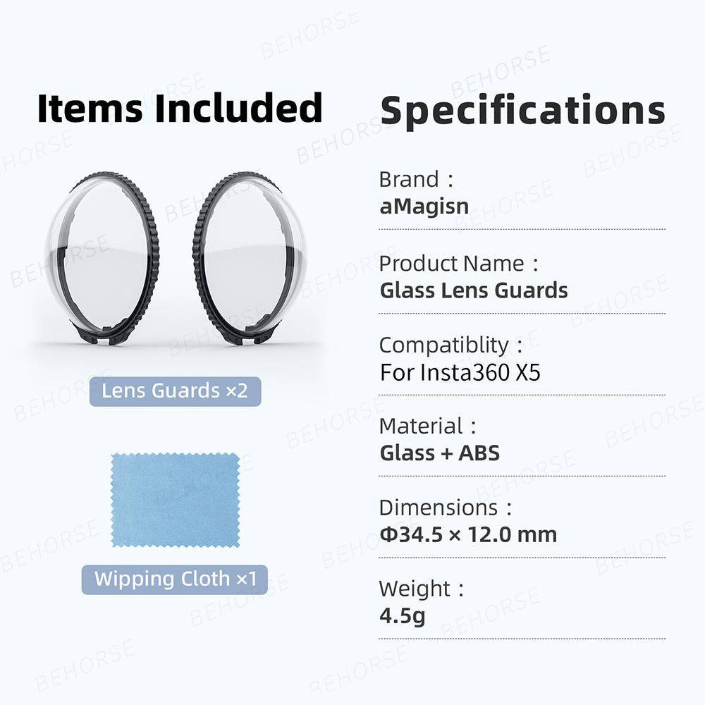 

For Insta360 X5 Anti-Scratch Lens Cap Glass Len Protective Mirror Protector Cover Rotating Protective Sports Camera Accessories