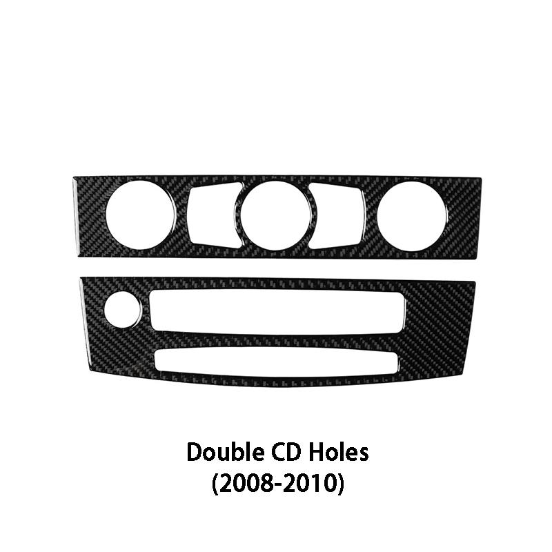 Fibră de carbon pentru interiorul mașinii pentru climatizare centrală CD panou capac ornamente autocolante pentru BMW Seria 5 E60 2004-2010 