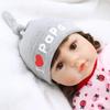 Spring Summer Love Papa Mom Newborn Baby Hat Infant Toddler Cotton Cap Cute Layer Solid Headwear for 0-3 Months Boys Girls