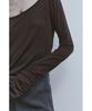 YOUTH Ballerina Long Jersey Top-Brown