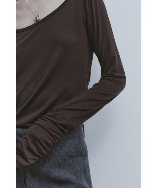 YOUTH Ballerina Long Jersey Top-Brown