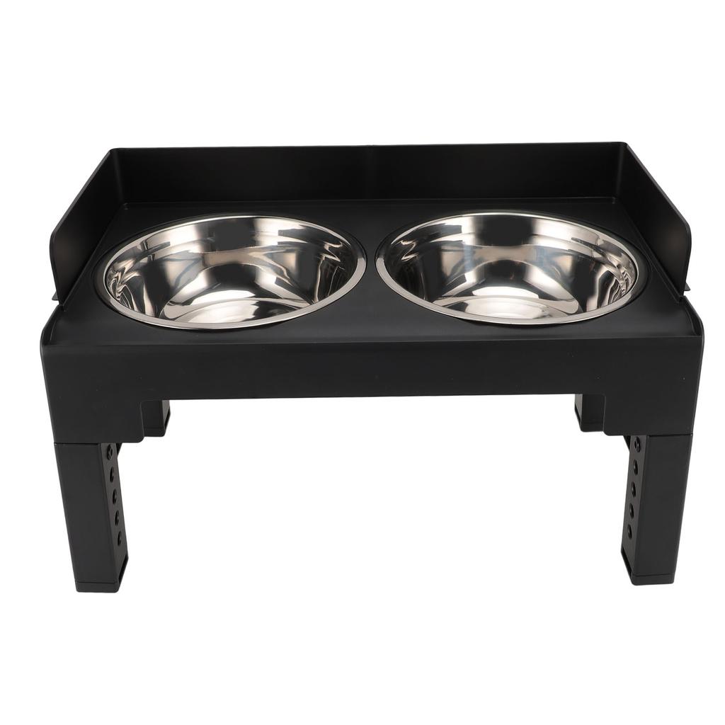 Elevated Dog Bowl Feeder Adjustable Height Stainless Steel Anti Slip Raised Dog Food Water Bowl for