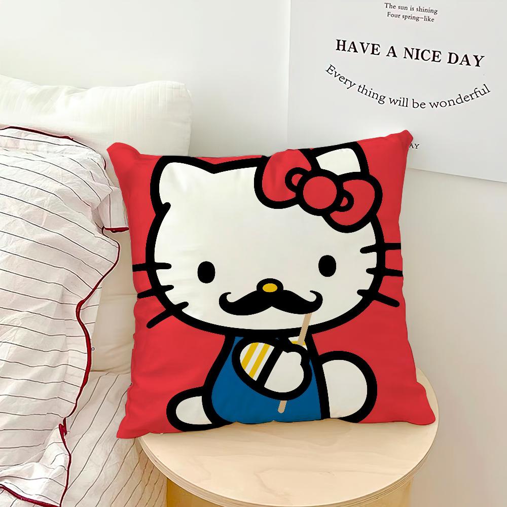 Fun Cartoon Chibi Cat H-Hello K-Kittys Sro Comfort Soft Hogar Pillowcase For Sofa Living Room Bed Home Decor Protective Covers