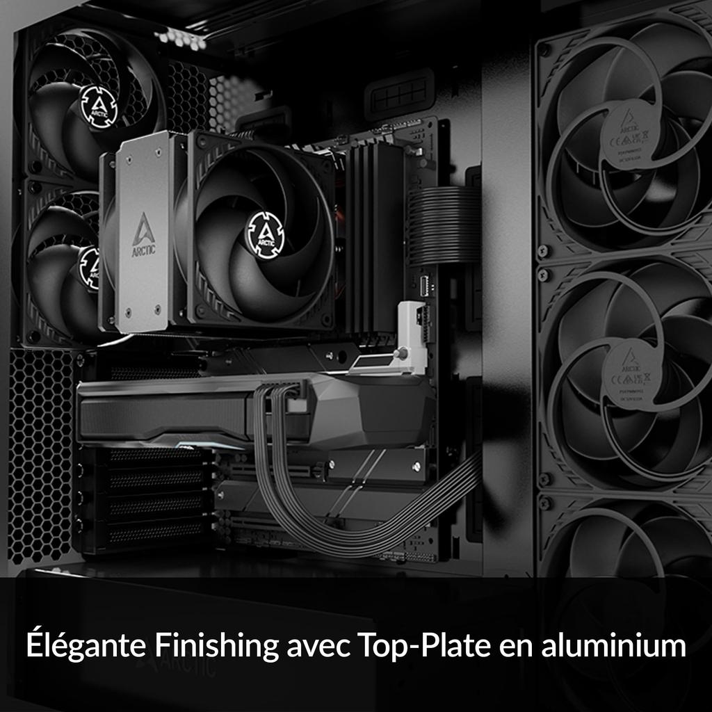 ARCTIC Freezer 36 - CPU Cooler, Dual Fan, Push-Pull, Single Tower, 120mm P-Fans x2, High Static Pressure, 200-1800 RPM, Fluid Dynamic Bearing, MX-6