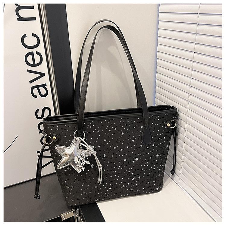 New Large Capacity Star Print Women Tote Underarm Shoulder Handbag