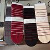 Striped Boneless Socks, Women's Autumn and Winter Cotton Socks, Sweat-absorbing and Versatile Mid-calf Socks, Pile Socks