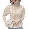 Women's Summer French V-neck Ruffle Puff Sleeve Top – Versatile and Fashionable
