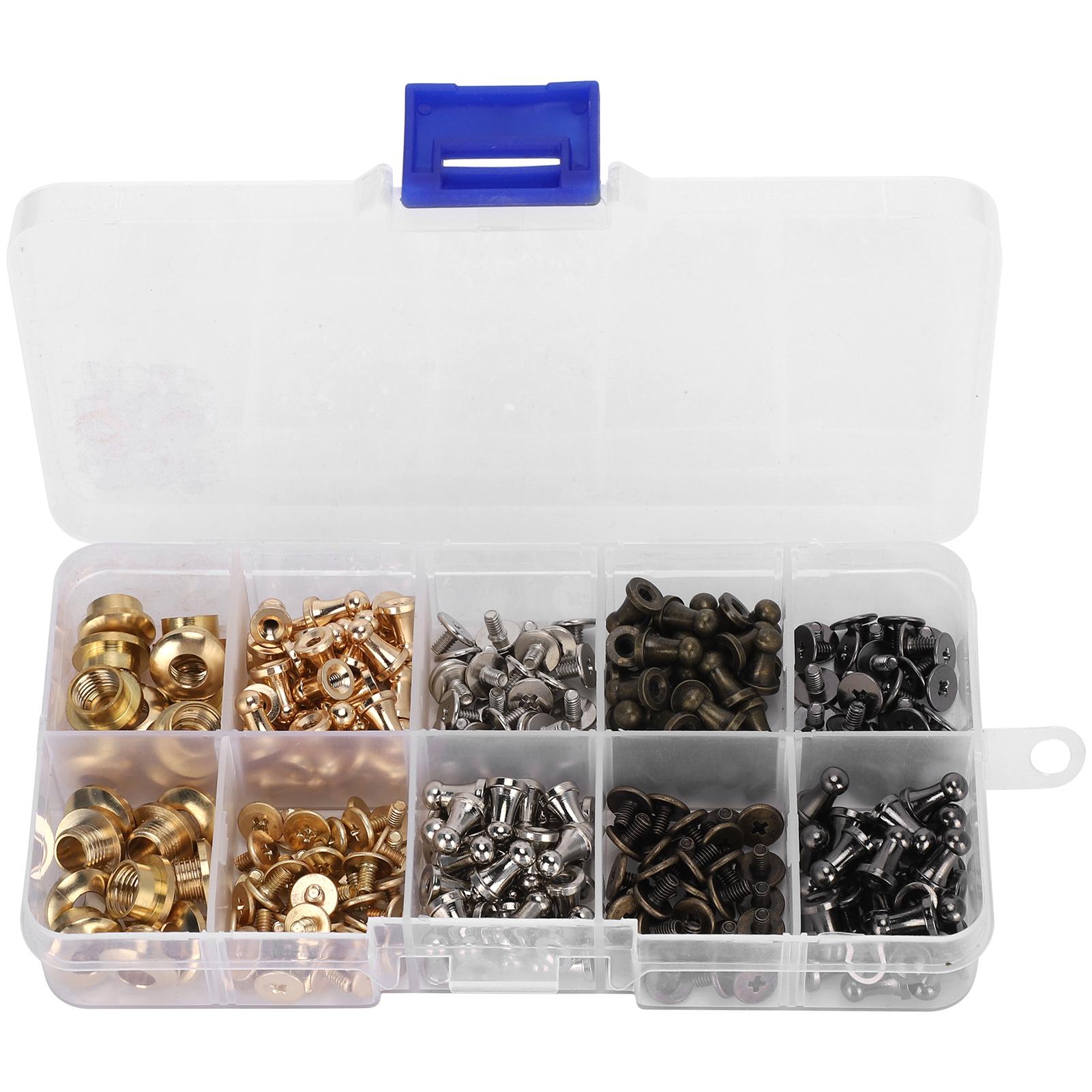 

Pacifier Nail Rivets Screws Set DIY Leather Craft Clothes Shoes Bags Belts Decoration