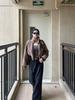 Women's Wide-Leg Frayed Edge Jeans: Autumn/Winter Floor-Length, Slimming Straight-Leg Design