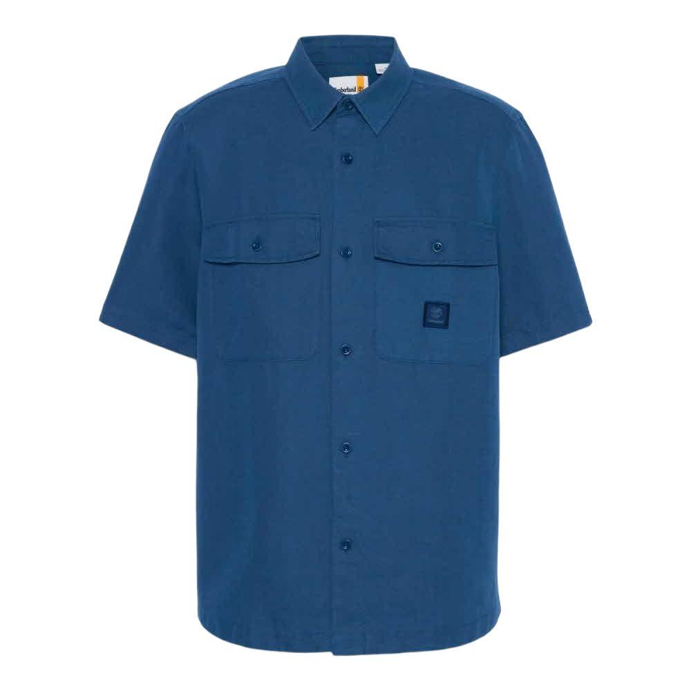 

Timberland Casual Fashion Simple Short Sleeve Shirt Men shirts Blue TB0A69U72881 XL