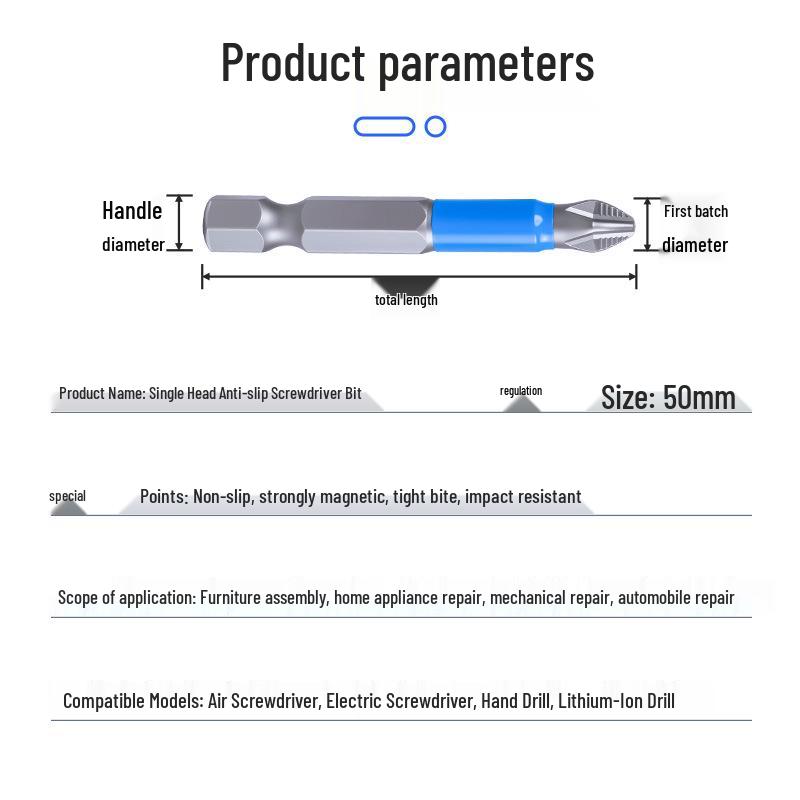 High-Hardness Phillips Anti-Slip Screwdriver Bit