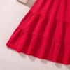 Girl's Skirt Suit Summer Dress Children 6-12Y New V-neck Short-sleeved Dress Princess Dresses