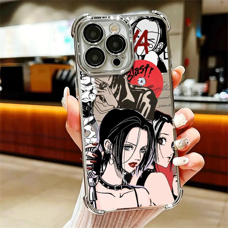 NaNa Osaki Anime Soft Phone Case For iPhone 15 16 17 Air 14 Pro Max 16E Plus 13 12 Mini Plating Anti-Fall Fundas