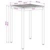 Garden Bar Table NAARDEN White and Black 80 x 80.5 x 105 cm
