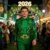 Sparkly Irish Green Sequin Tailcoat Jacket for Saint Patrick's Day