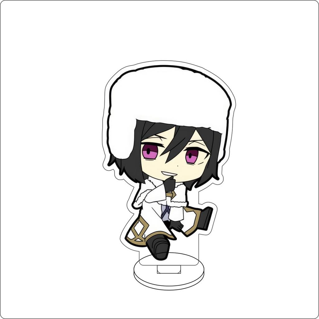 10CM Anime Bungo Stray Dogs Figure Stand Model Nakajima Atsushi/dazai osamu/Kunikida Doppo Cute Desk Decor Standing Sign Gifts