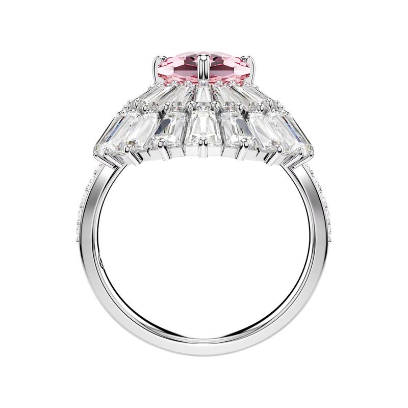 Swarovski Idyllia Pattern Design Type Synthetic Cubic Zirconia Ring Women s Silver 5687609 серебряный