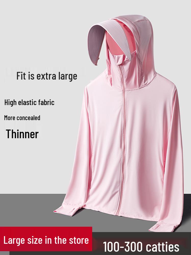 Women's Plus Size UV Protection Ice Silk Summer Jacket - 200 Jin Chubby MM Style