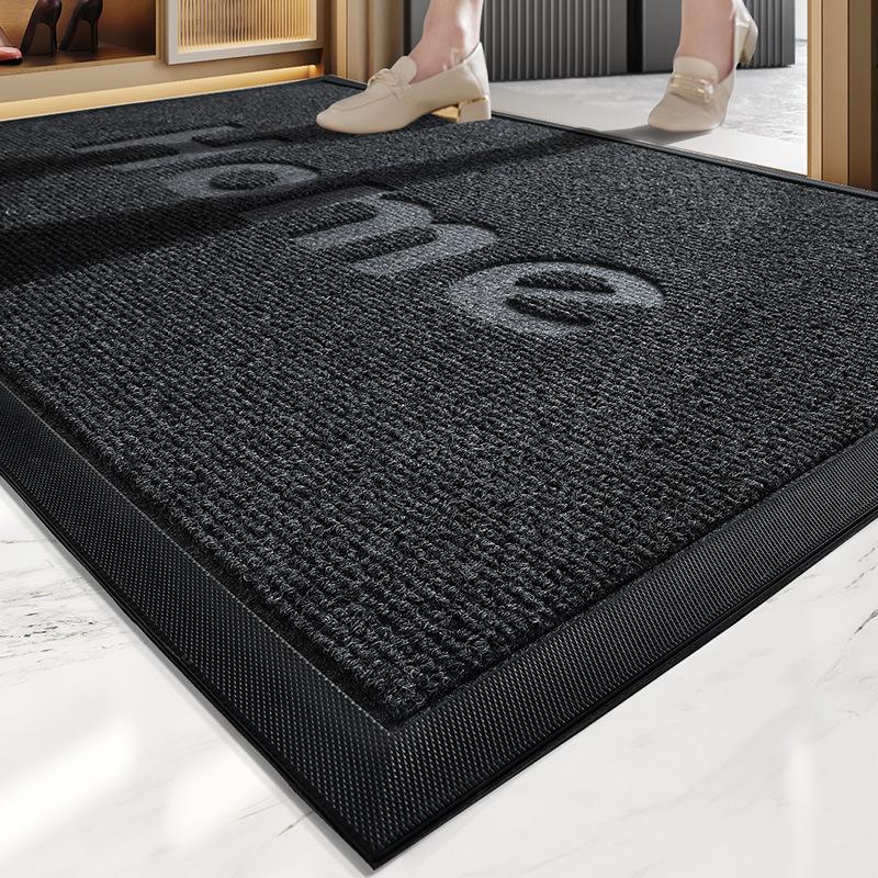 Modern Simple Rubber Floor Mat Polyester Commercial Hotel Supermarket Dust Carpet Entrance Door Door Mat