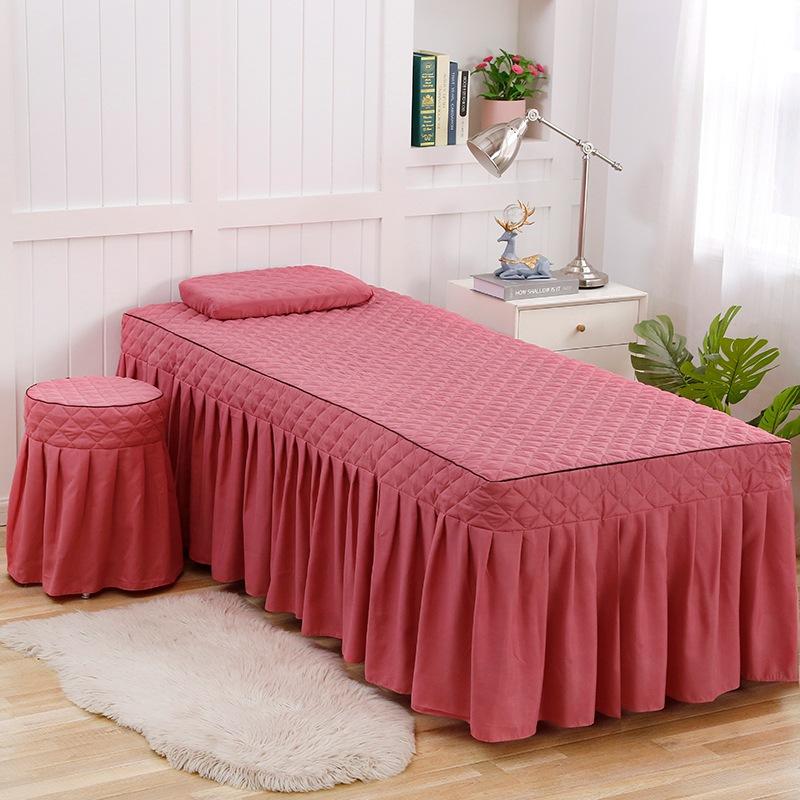 

Massage Bed Cover Only Beauty Salon Table Bed Skirt Skin-Friendly Massage Sheet SPA Bed Full Cover with Hole Colchas 180x60cm Square head