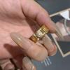 Tonglaopu Ancient Rose Window Ring Women'S Red Corundum Full Diamond Ring Cross Vajra Pestle Ring
