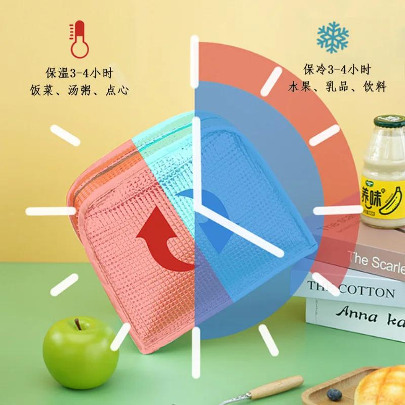 Roztomilé Květinové Potištěné Tašky na Jídlo Přenosná Termotaška na Oběd Odolná Vodotěsná Kancelářská Chladicí Taška Ledová Izolovaná Taška na Kempování