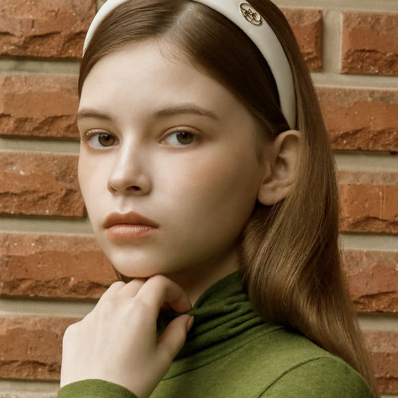 ANOETIC VOLUME LEATHER HAIRBAND_BEIGE