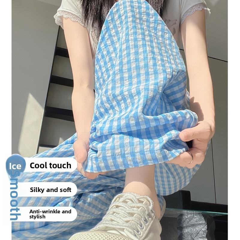 New Plaid Pants for Women Spring/Summer 2026 New High-Waisted Dopamine Casual Trousers