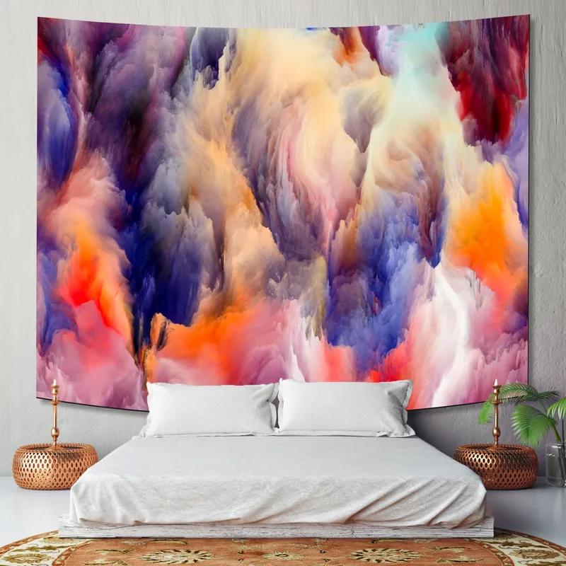 Magic Color Smoke Pattern Tapestry Home Wall Decoration Tapestry Bedroom Living Room Tapestry