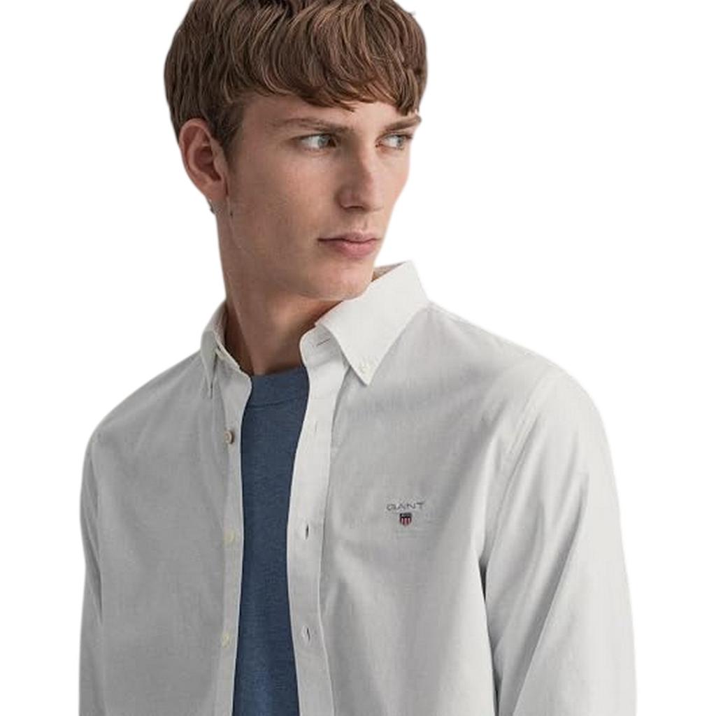 Gant Mens Pique Regular Long-Sleeved Shirt