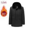 YUZHAOLIN Men's Winter Fur Collar Workwear Padded Jacket