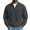 Herrenmode - gefüttertes Langarm-Sweatshirt für den Winter (mit Taschen)
