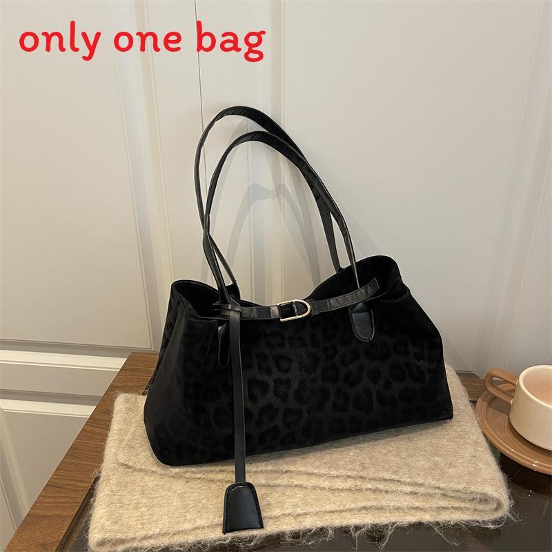 Pu-Schultertasche mit Leopardenmuster für Damen mit Gürteldekor für den täglichen Freizeitgebrauch