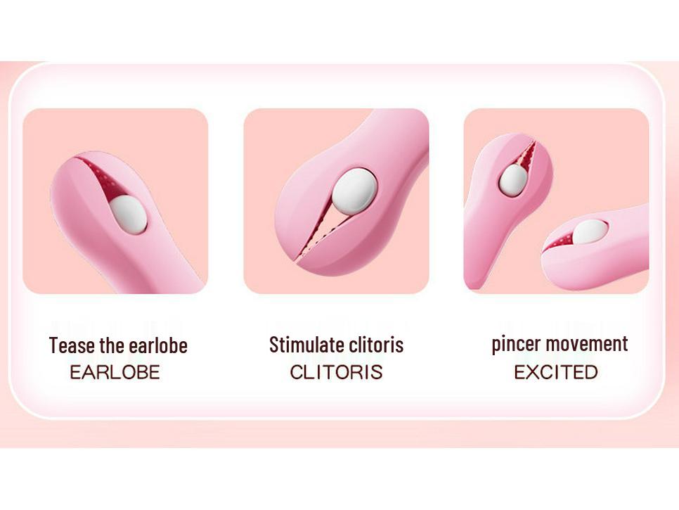 Pinze per Capezzoli Invisibili & Stimolatore Vibrante: Giocattolo per Stimolazione e Flirt Femminile