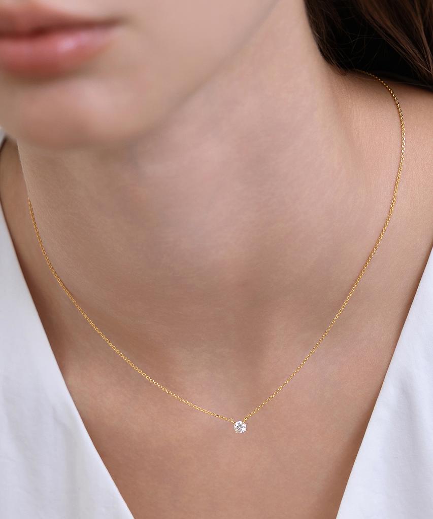 Tatiana (Silver 925) Moissanite 0.25 Carat Necklace Dn0008