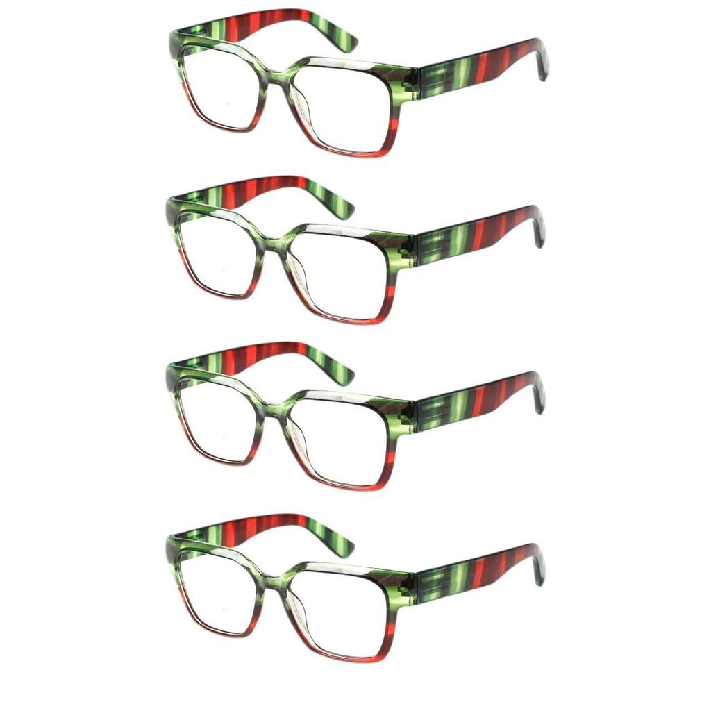 TUREZING Reading Glasses For Men Women HD Lenses Spring Hinge Square Wood Grain Presbyopic Eyewear Lightweight Comfortable