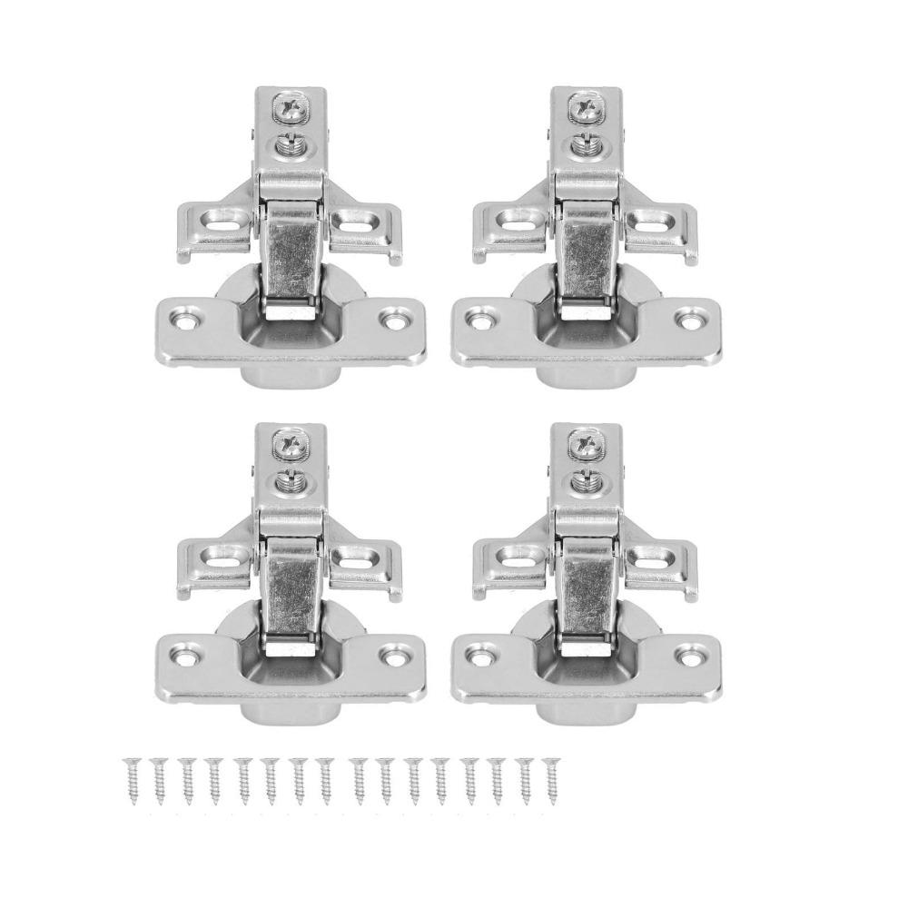4pcs Adjustable Door Hinges Concealed Soft Close Hinges Heavy Cabinet Hinges  Cupboard