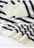 Women's Fashionable Striped Cashmere Knit Base Layer Top - Long Sleeve, Polo Collar, Soft, and Skin-Friendly.