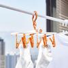 Versatile Green Plastic Clothes Hanger For Students Long Foldable Drying Rack