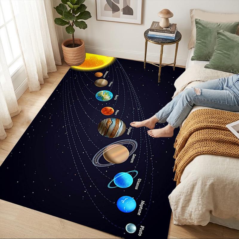 Solar System Living Room Nonslip Area Rug Soft Carpet For Bedroom Game Playroom Sofa Office Home Decor Doormat Christmas Gift C9302231