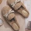 Soft Fur Version~ Internet Celebrity Popular Fluffy Morning Robe Fluffy Slippers Women Wear 2025 New Bag Head Half Slippers Women