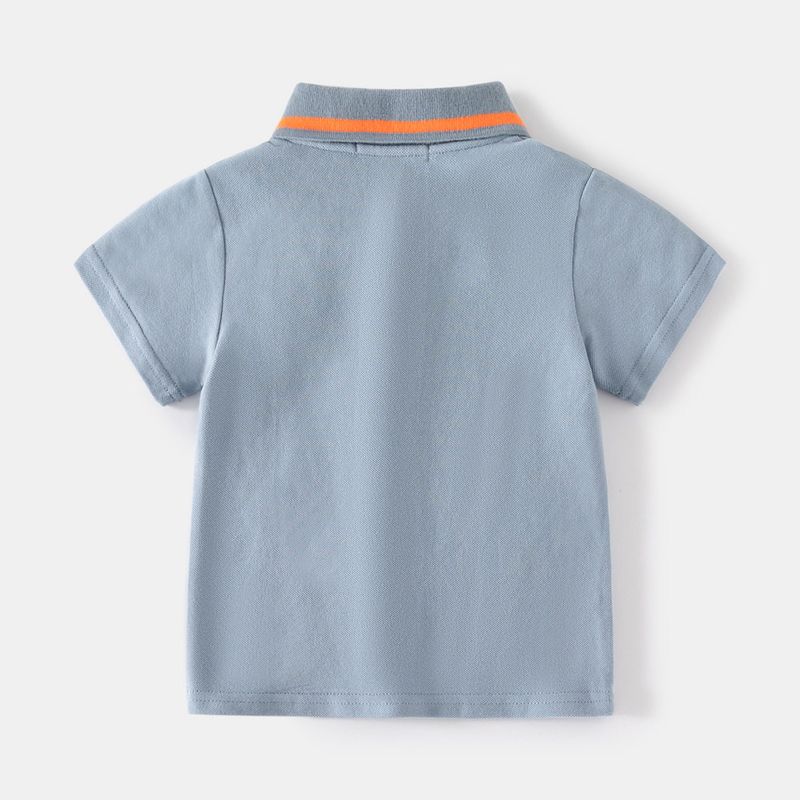 Summer Kids Cartoon Ice Cream Car Short Sleeve Tops Cotton Children Polo Shirt Boy Lapel Clothes