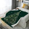 Christmas Tree Pattern Microfiber Flannel Cover Blanket Bedroom Living Room Sofa Soft And Comfortable Home Decoration