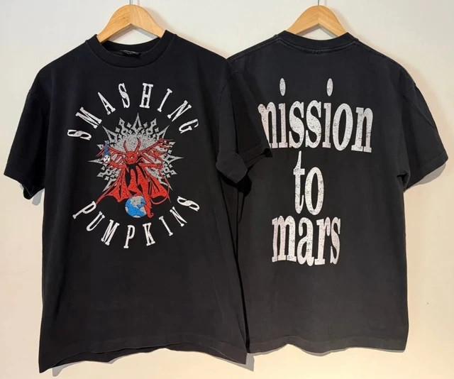 Vintage Smashing Pumpkins Mission To Mars Black 90s Band Tour T-Shirt REPRINT XL