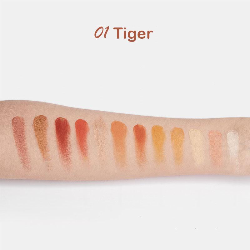 12 Χρώματα Αδιάβροχο Μακιγιάζ Eyeshadow Palette Glitter with Brush Beautiful Color Μακράς διάρκειας Καλλυντική Παλέτα