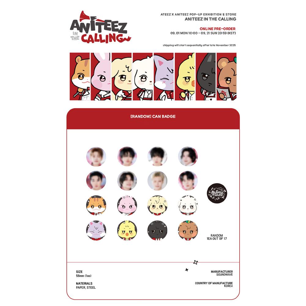ATEEZ - [ANITEEZ IN THE CALLING] Random Can Badge