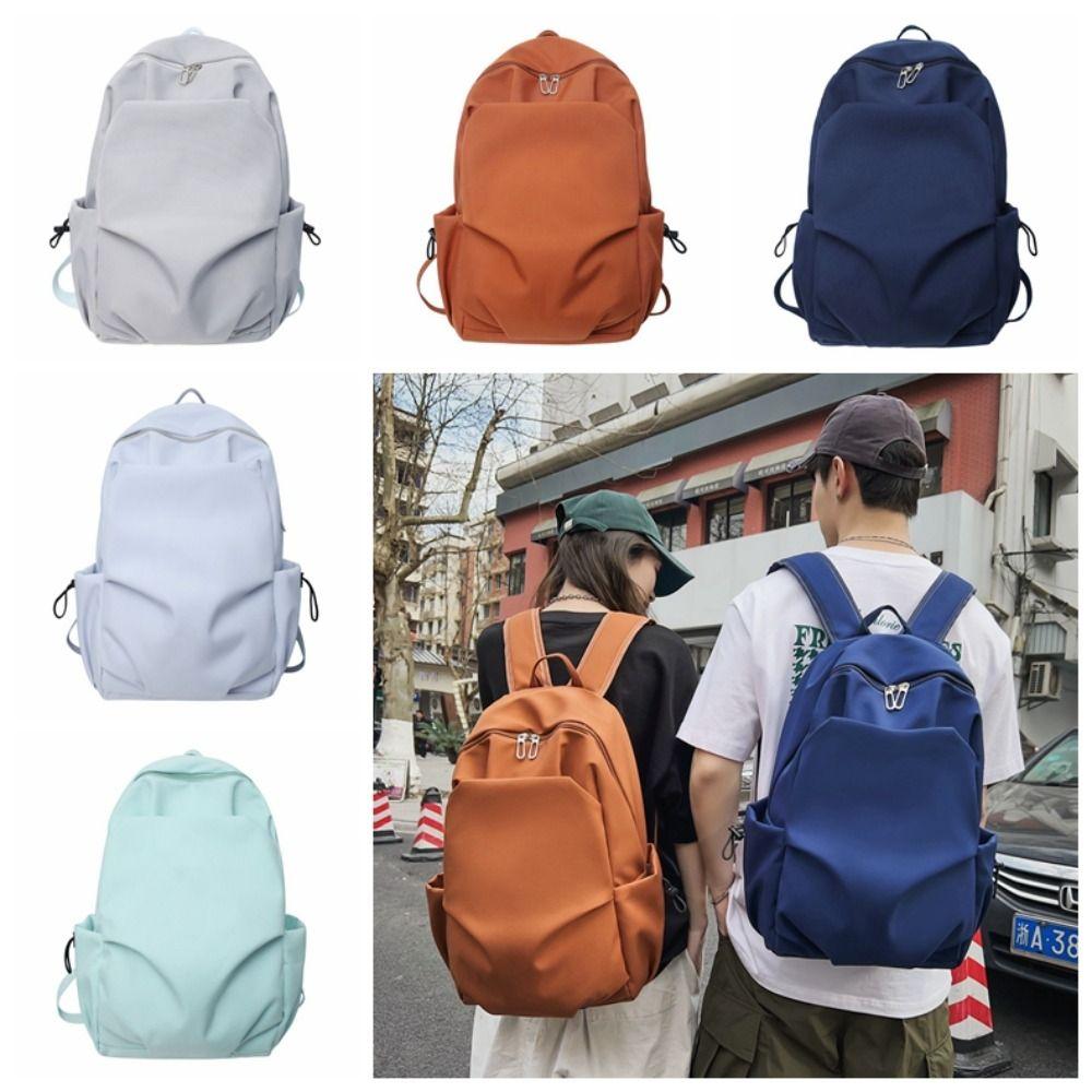 

Multi-pocket Solid Y2k Backpack Nylon School Bags Casual Schoolbags Female Junior High School